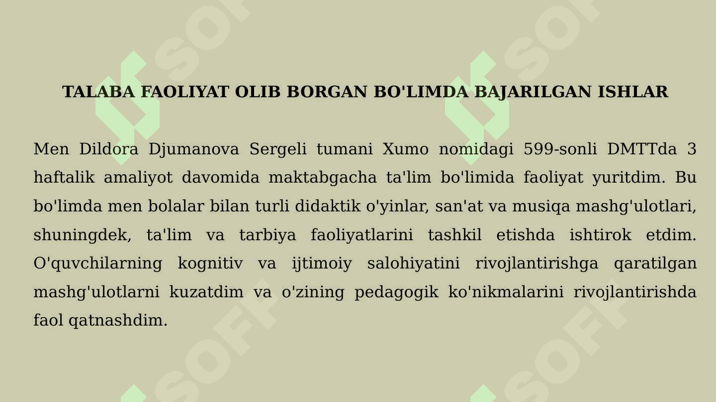 MTT amaliyot xisoboti 4