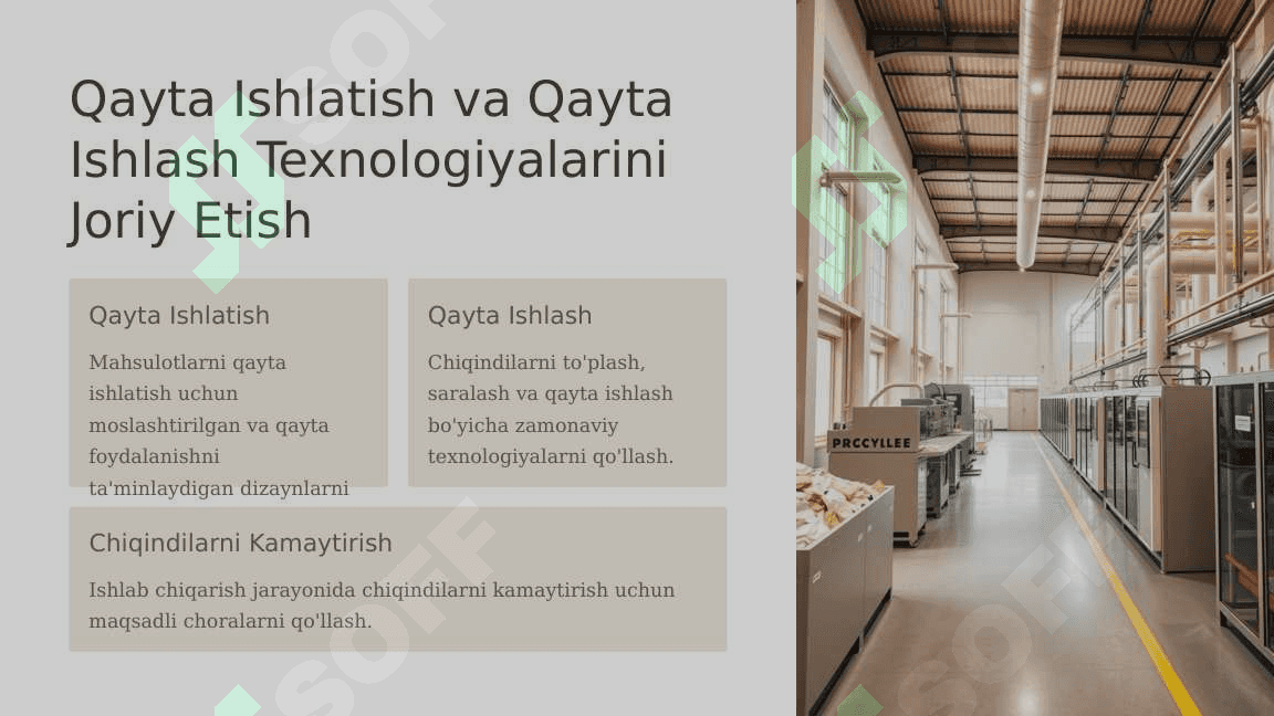 CHEKLANGAN RESURSLARDAN FOYDALANGAN HOLDA YASHIL ISHLAB CHIQARISHNI SHAKLLANTIRISH. 4