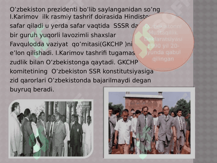 Mustaqillik arafasida  respublikadagi siyosiy ahvol 7