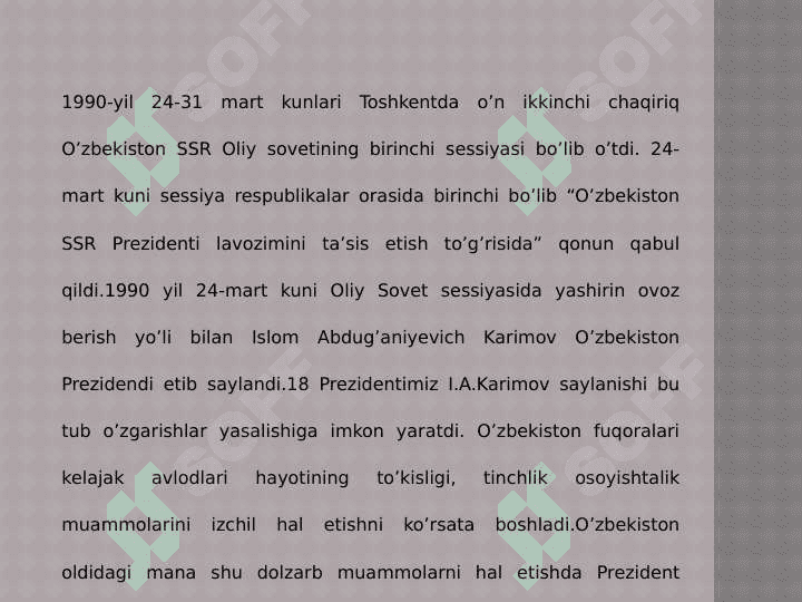Mustaqillik arafasida  respublikadagi siyosiy ahvol 8