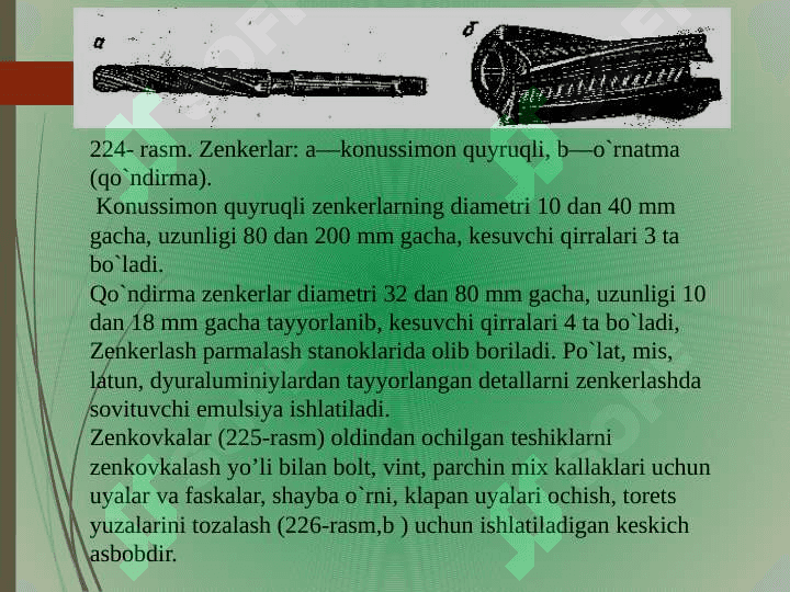 METALLARGA ZENKER ORQALI ISHLOV BERISH TEXNOLOGIYASI. 2