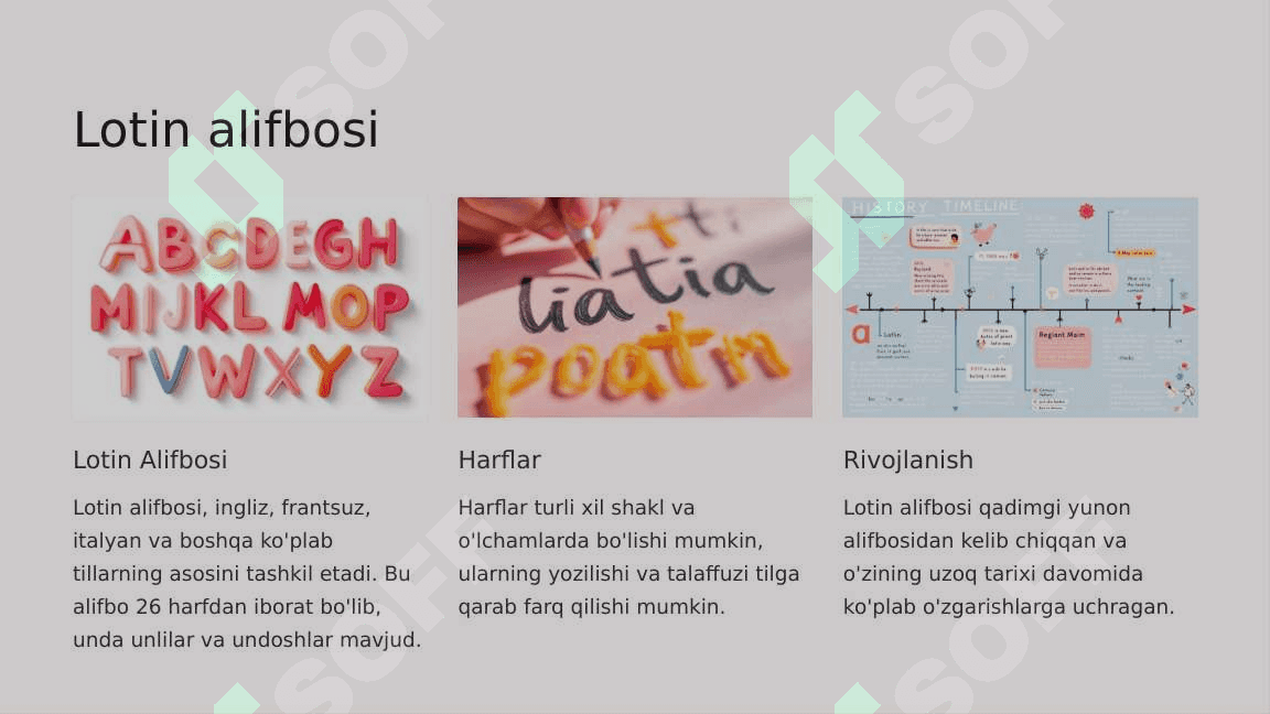 Tibbiyot terminologiyasiga kirish. Lotin alifbosi. Unlilar va undoshlar.Lotin tili tarixi.Stress qoidalari.Zamonaviy tillarda lotinizmlar 3