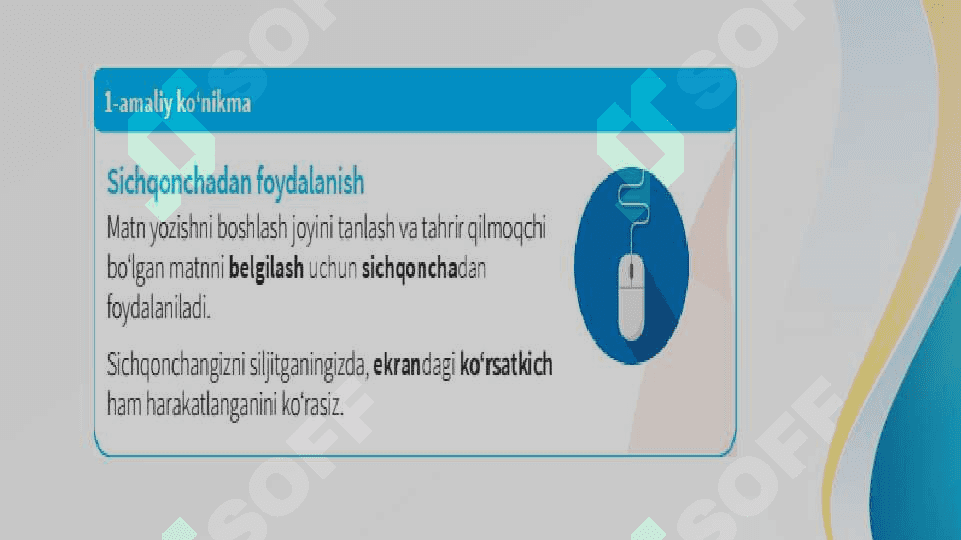 SICHQONCHADAN VA KLAVIATURADAN FOYDALANISH 3