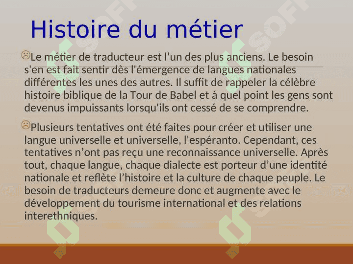 LE MÉTIER DE LA TRADUCTION 4