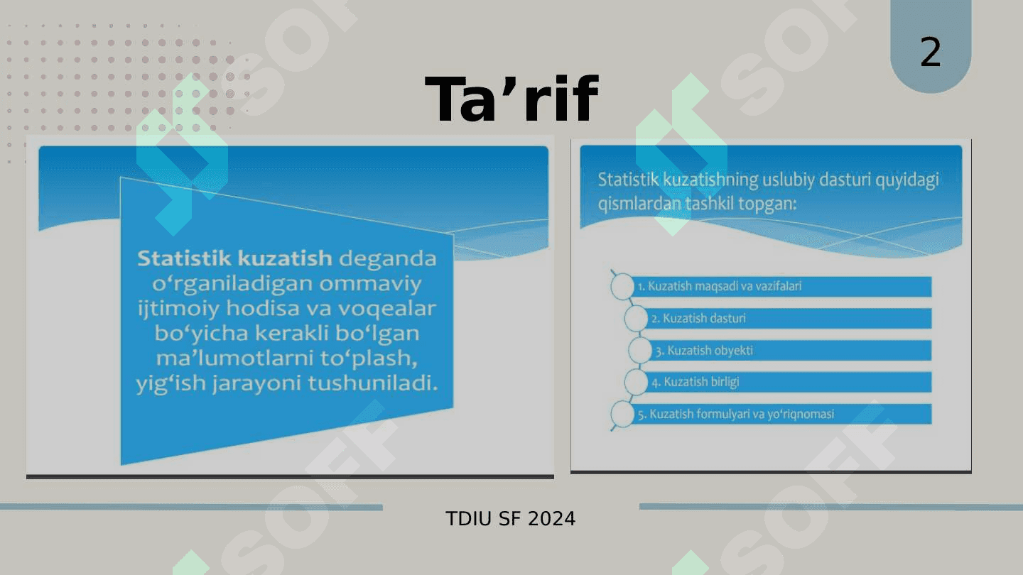 Statistik kuzatishda yangi axborot texnologiyalarining qo’llanilishi 2