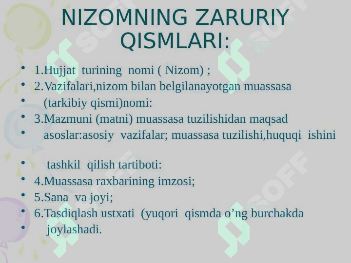 TASHKILIY HUJJATLAR VA ULARNING TURLARI 4