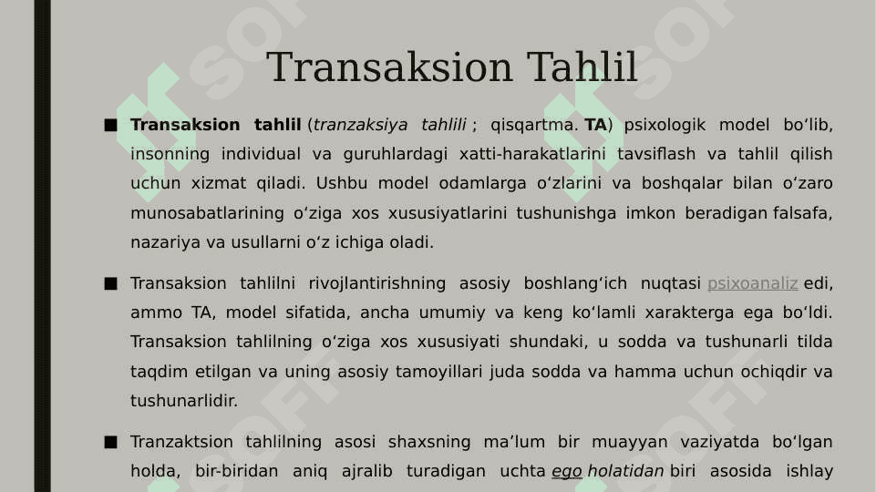 Transakt analiz 2