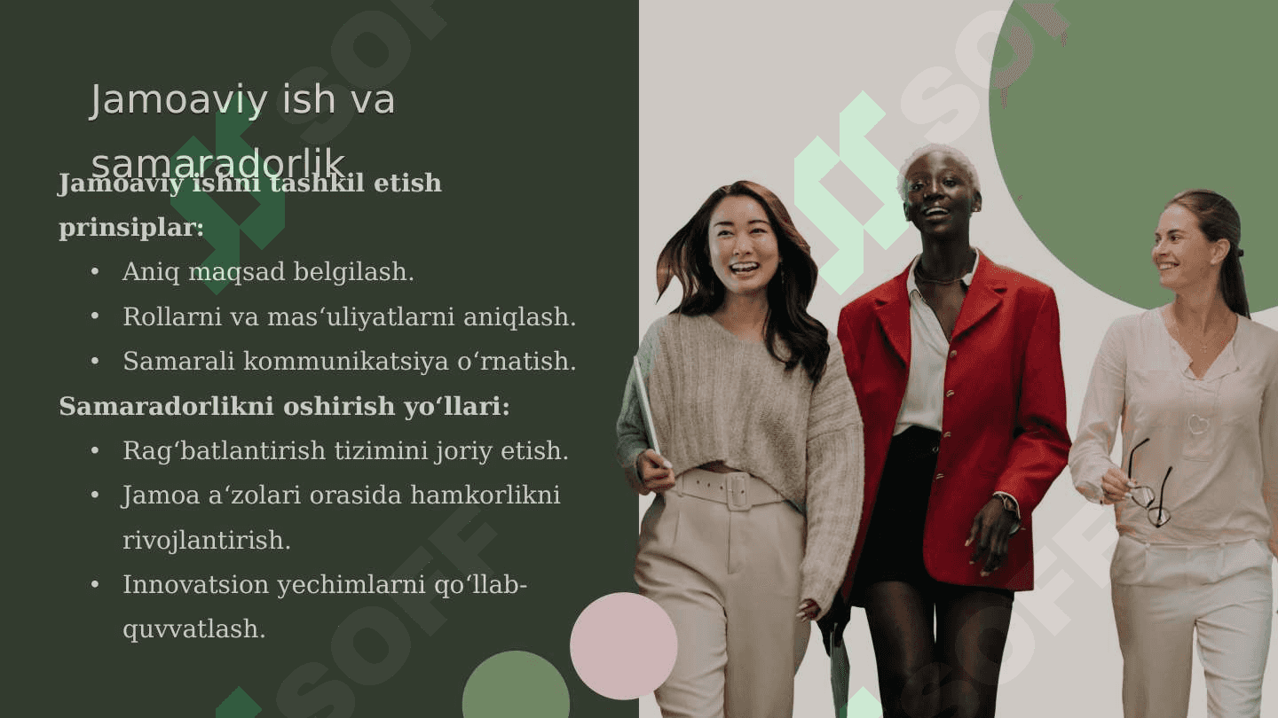Yetakchilik va jamoa bilan ishlash 4