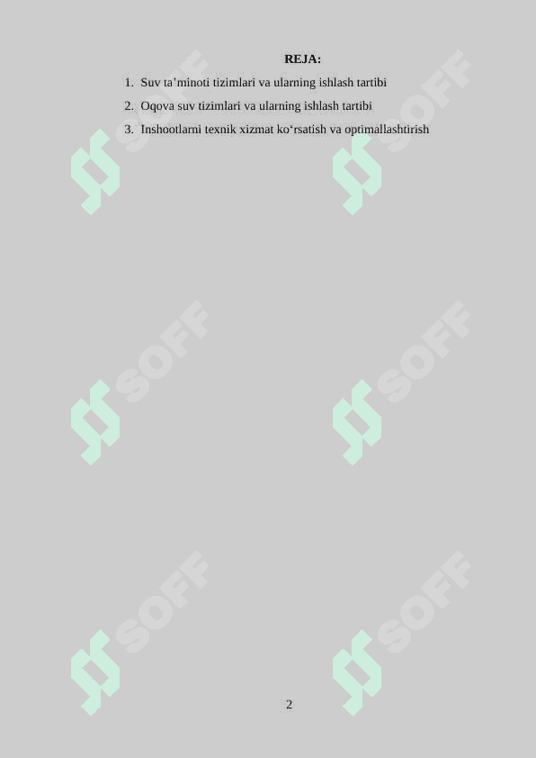 Asosiy inshoatlar va ularning ishlash tartibi 2