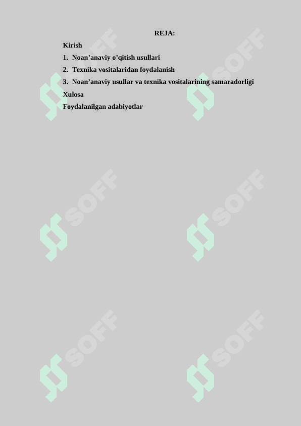 BIOLOGIYA DARSLARIDA NO'ANANAVIY USULLARNI QO'LLASH METODOLOGIYASI. 2