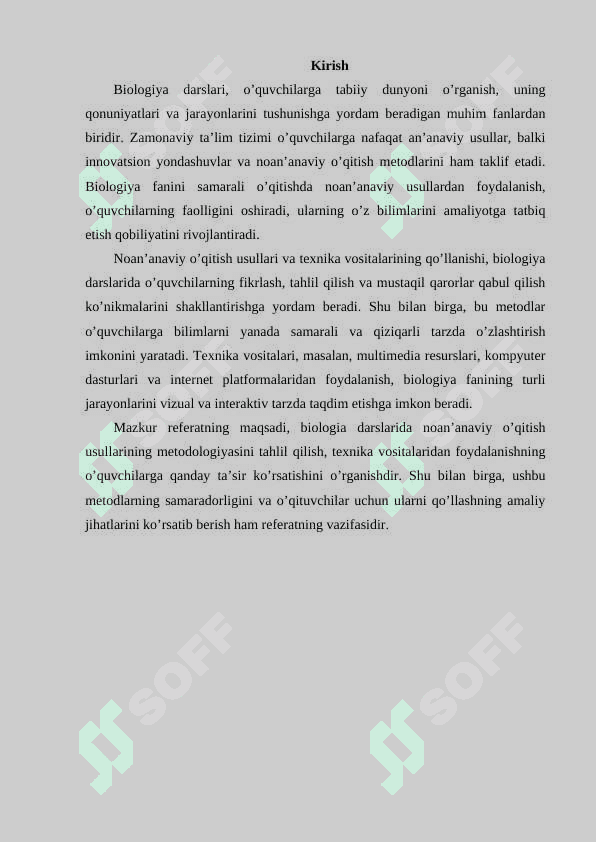 BIOLOGIYA DARSLARIDA NO'ANANAVIY USULLARNI QO'LLASH METODOLOGIYASI. 3