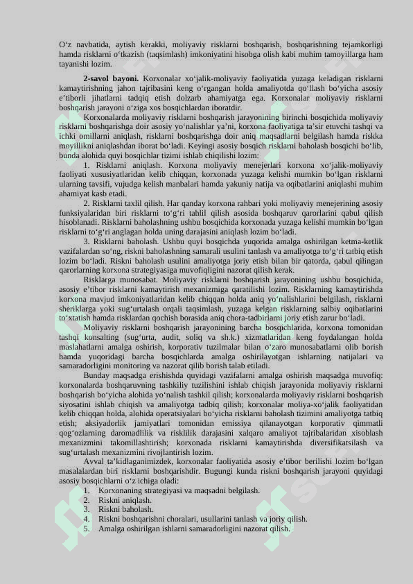 KORXONALARDA MOLIYAVIY RISKLARNI BOSHQARISH 3