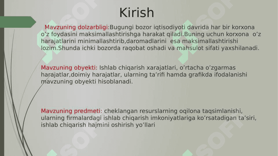 ISHLAB CHIQARISH HARAJATLARI VA ULARNI KAMAYTIRISH USULLARI. 3