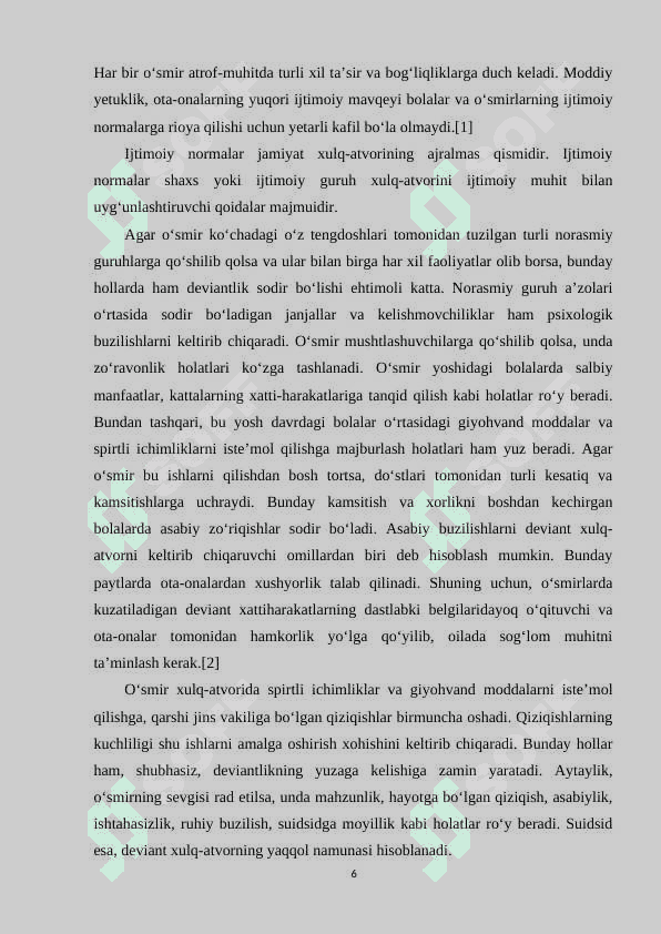 Yoshlar oʻrtasidagi deviant xulq-atvor profilaktikasi 6