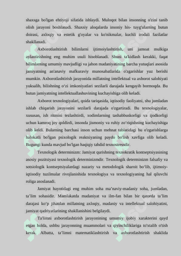 Axborot almashuvining kommunikativ xususiyati 6