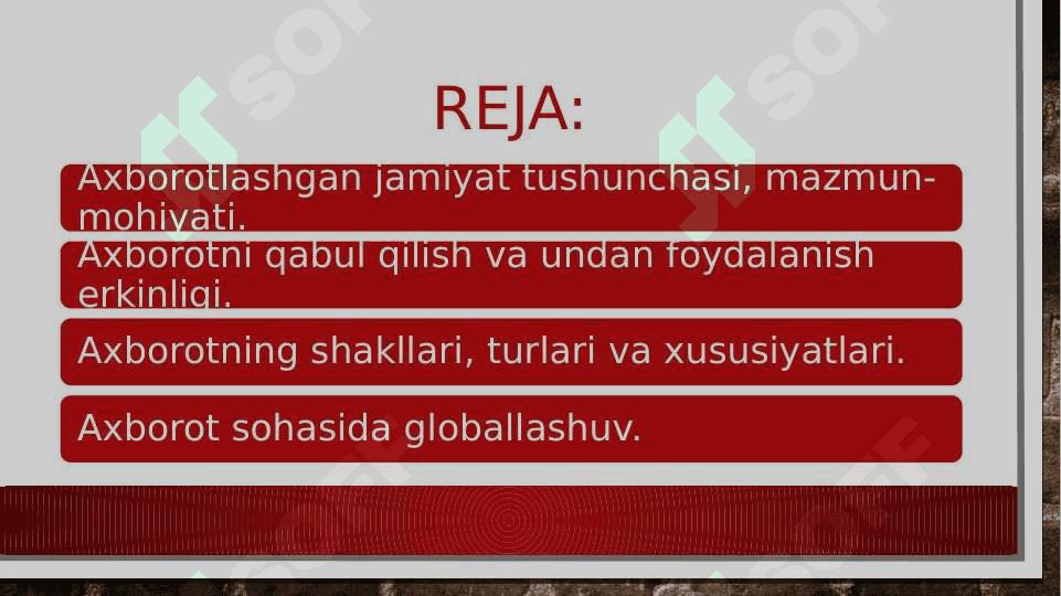 Axborotni jamiyatda tutgan o‘rni va axborotni filtirlash, tekshirish ko‘nikmalarini rivojlantirish 2