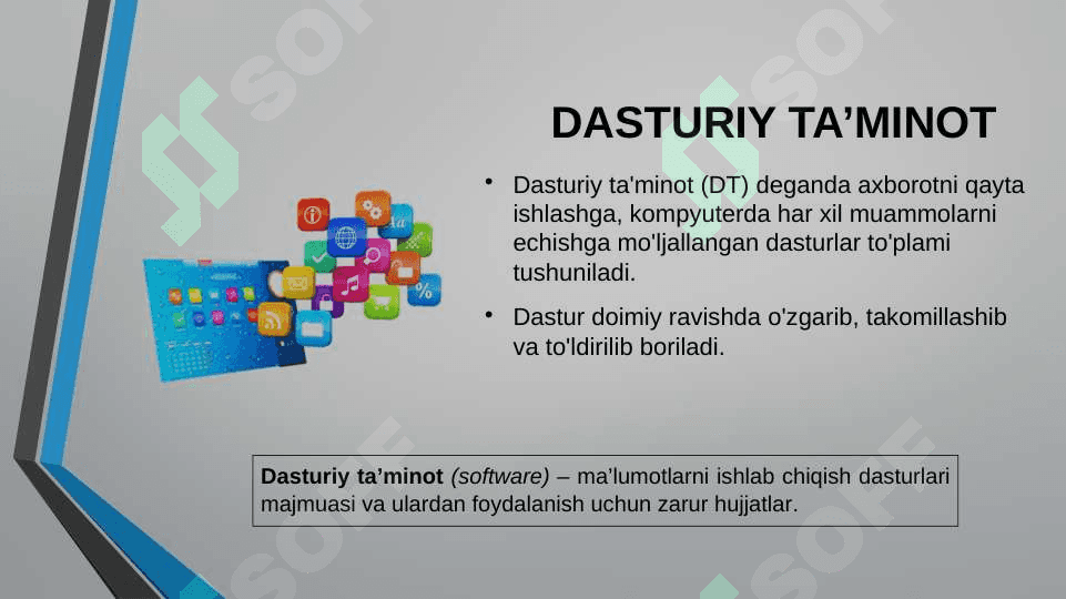 Kompyuterning dasturiy ta’minoti 4