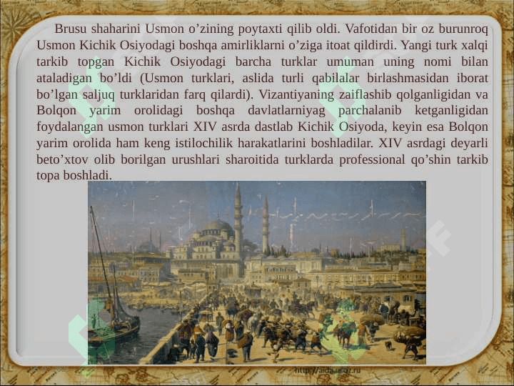 Usmonli imperiyasining tashkil topishi 4