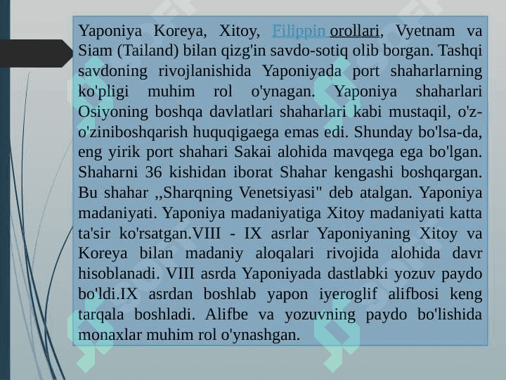 IX - XV asrlarda Sharqiy va Janubiy Osiyo 7