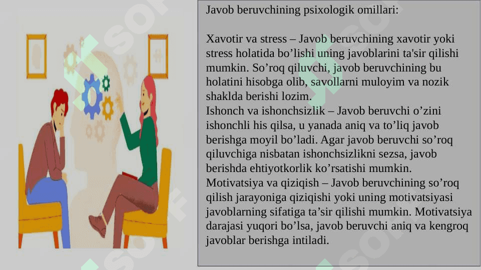 So’roq qilish psixologiyasi slayd 7