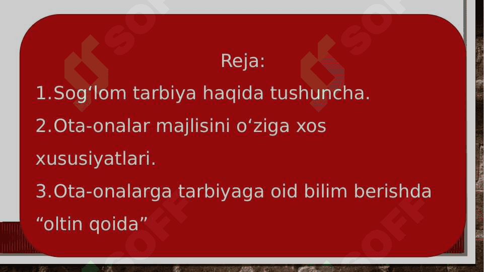 Ota-onalarga tarbiyaga oid bilimlar berish 2