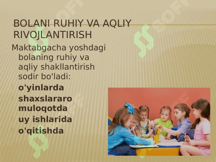 Maktabgacha yoshdagi bolalarni AQLIY tarbiyalash 6
