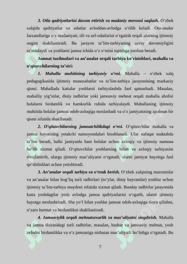 O'ZBEK XALQ PEDAGOGIKASIDA TA'LIM-TARBIYA MASALASINING IJTIMOIY XARAKTERI 7