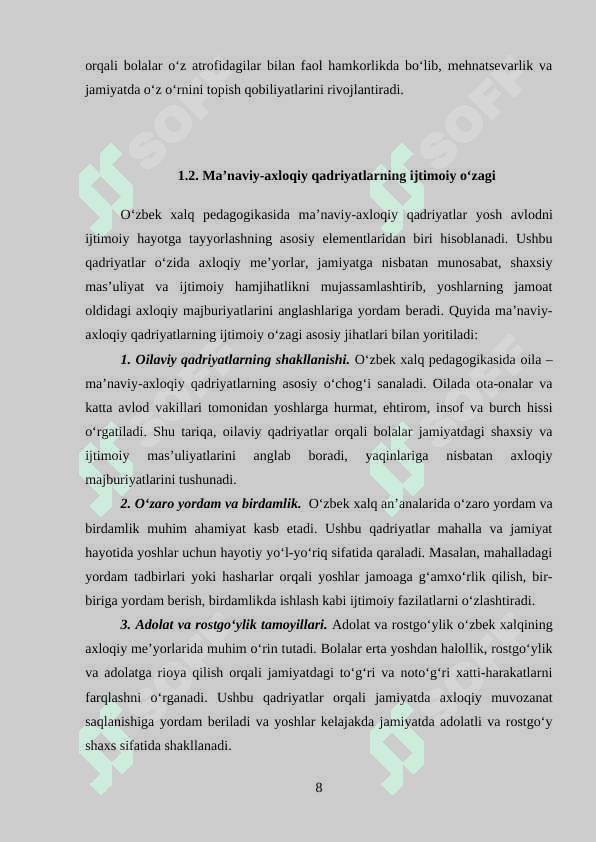 O'ZBEK XALQ PEDAGOGIKASIDA TA'LIM-TARBIYA MASALASINING IJTIMOIY XARAKTERI 8