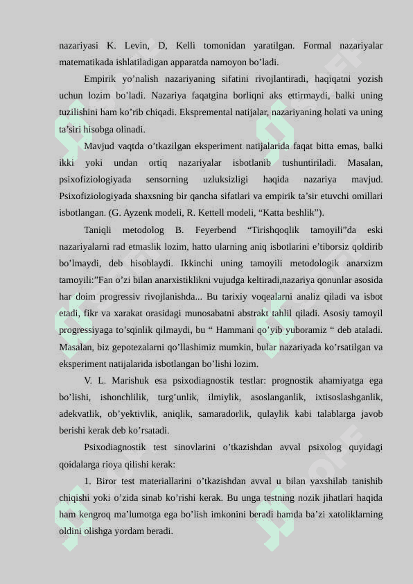 Psixologik eksperimentning mazmuni va xususiyatlari 7