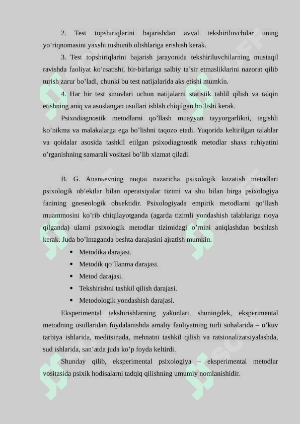 Psixologik eksperimentning mazmuni va xususiyatlari 8
