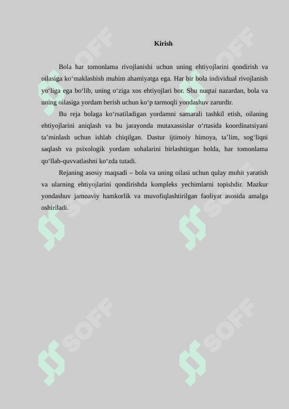 Bola va uning oilasiga  yordam dasturini tuzishda – komandali yondashish6 2