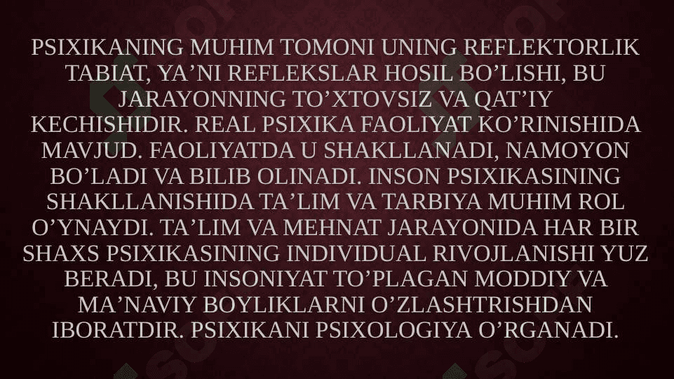 Psixika va uning evolyutsiya 6
