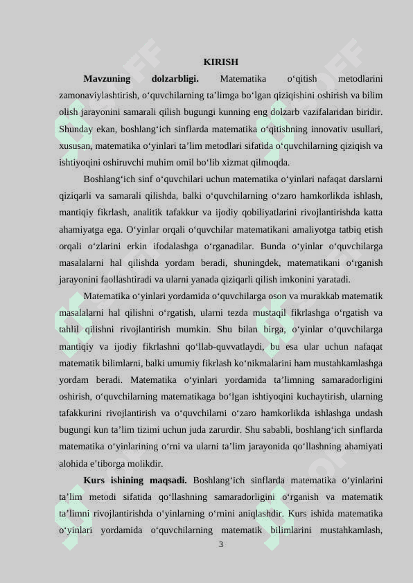 Matematika o'yin ta'lim metodi sifatida 3