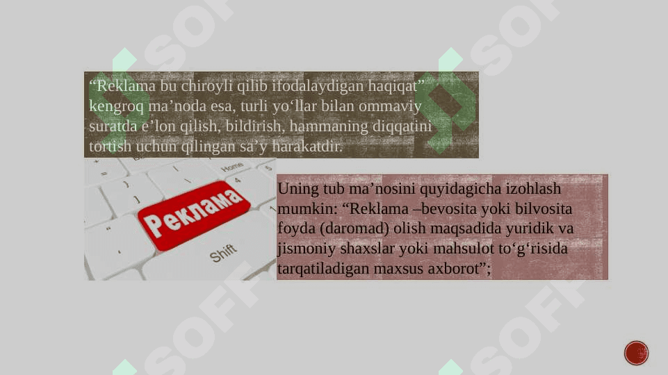 Slayd mavzusi Reklama jarayonini tashkil etish 3