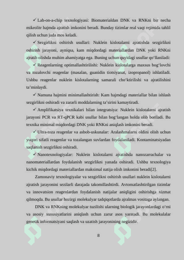 DNK va RNKni ajratib olish usullari (Автосохраненный) 8
