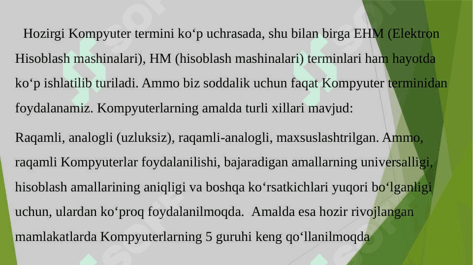 Axborot texnologiyalar ta’minoti. Texnik ta’minot, dasturiy ta’minot 7