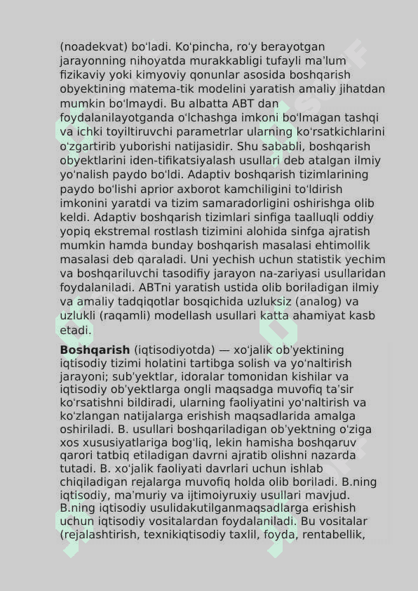 Avtomatik boshqarish nazariyasi 4