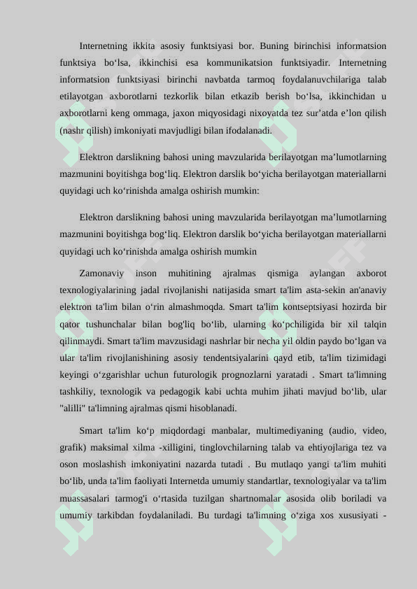 Smart o‘qitish muhiti elementlari 2