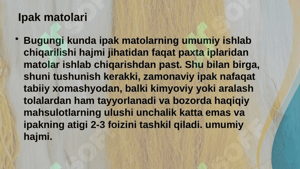 Ipak matolarining zamonaviy assortimenti 2