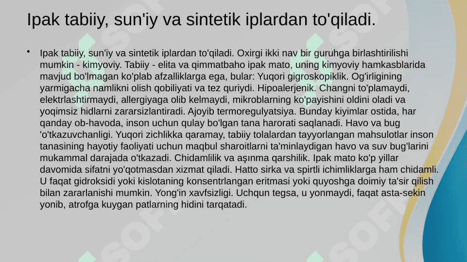 Ipak matolarining zamonaviy assortimenti 3