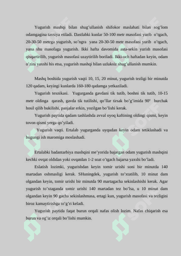 Sog’lomlashtirish jismoniy madaniyat mashg'ulotlari 3