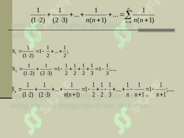 Sonli qatorlar 3