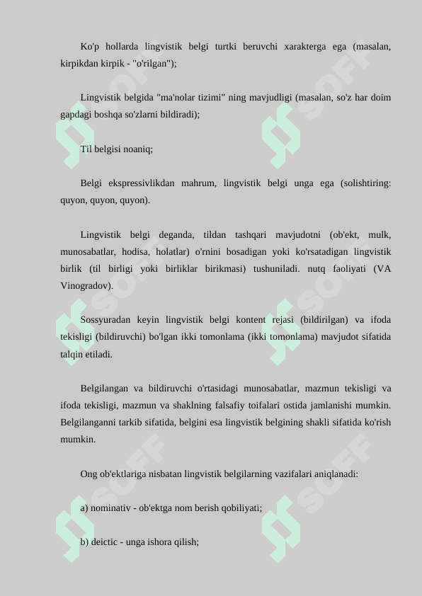 So'z lingvistik belgi sifatida 4