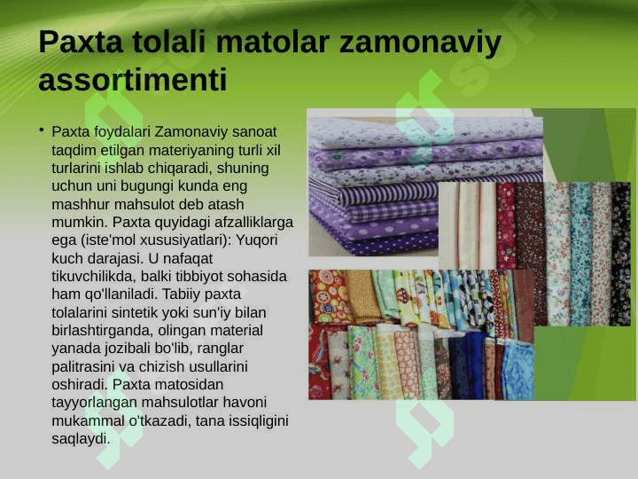 Paxta tolali matolar zamonaviy  assortimenti 2