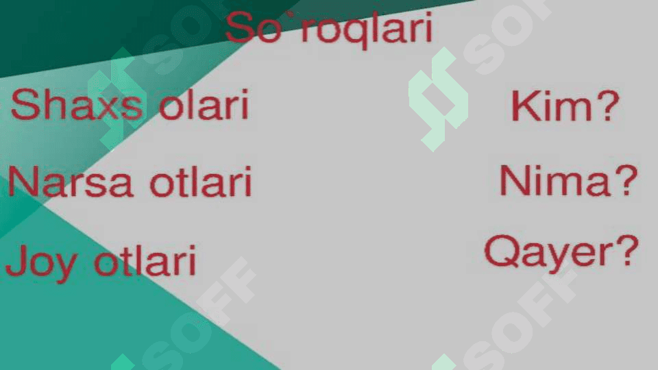 Otlarda son, egalik va kelishik shakllari 4