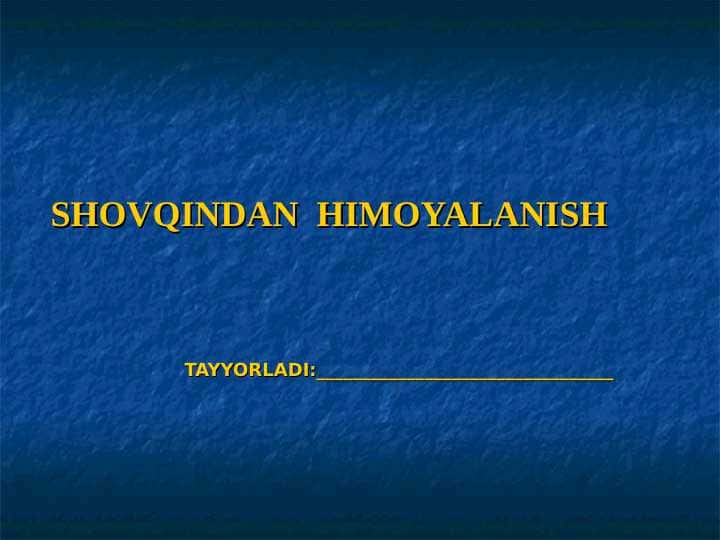 SHOVQINDAN  HIMOYALANISH 1