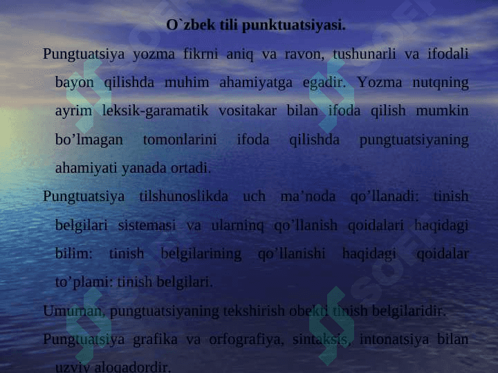 O`zbek tili punktuatsiyasi. 2