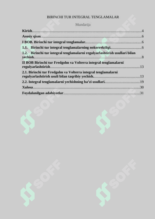 Birinchi tur integral tenglamalar 2