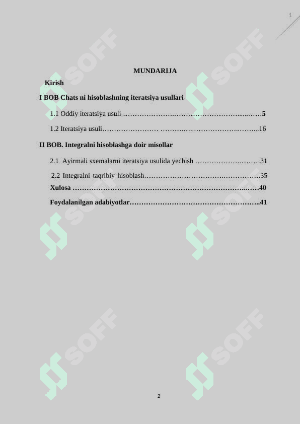Chiziqli tenglamalar sistemasini yechishning iteratsiya usuli. 2