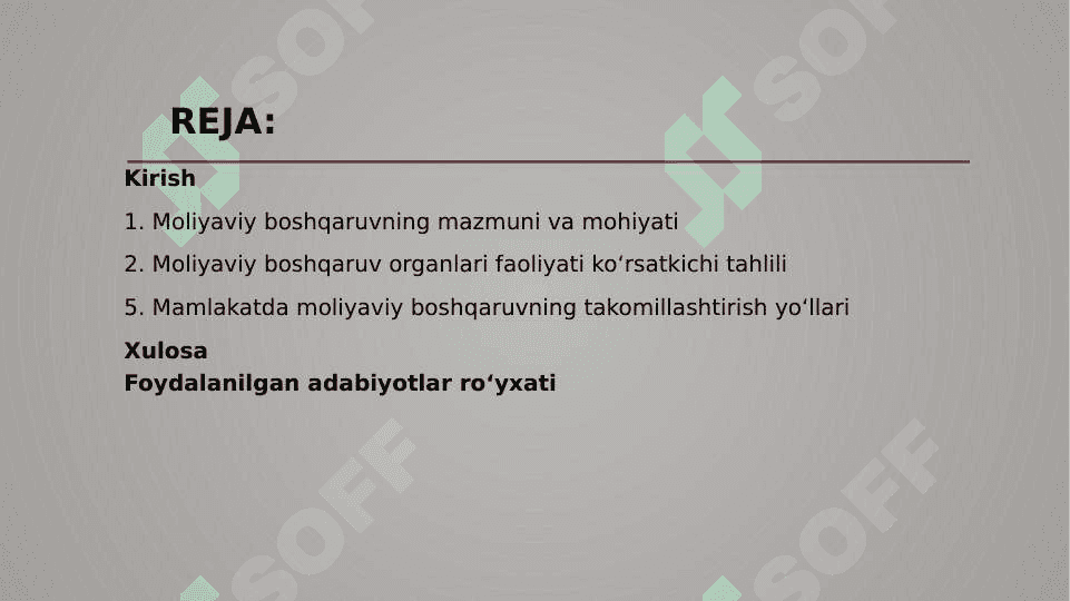 Moliyaviy boshqaruv organlari va ularning vazifalari 2